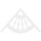 Ekena Millwork Pitch Classic Wagon Wheel Architectural Grade PVC Gable Pediment, 48"W x 28"H x 1"P (14/12) GPP048X028X100CWW - alternate 4